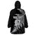 Personalised New Zealand Rugby Wearable Blanket Hoodie World Cup 2023 Silver Fern Champions - Wonder Print Shop