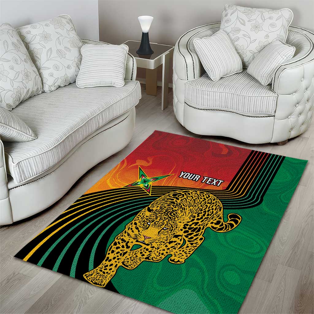 Guyana Cricket Amazon Warriors Personalized Area Rug Fierce Jaguars - Wonder Print Shop