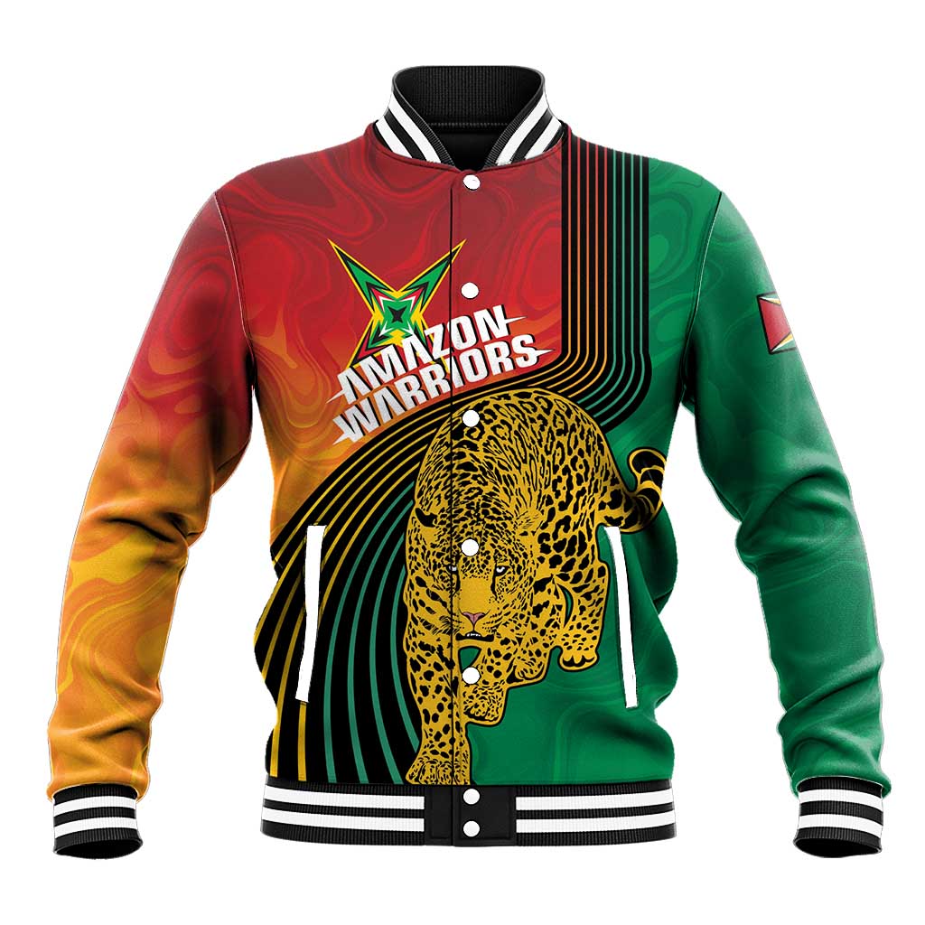 Guyana Cricket Amazon Warriors Personalized Baseball Jacket Fierce Jaguars - Wonder Print Shop