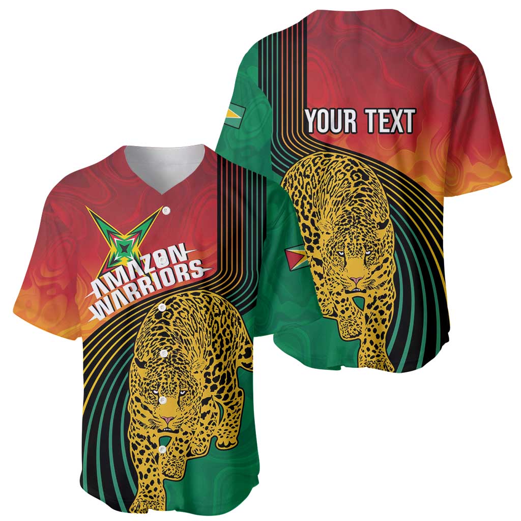 Guyana Cricket Amazon Warriors Personalized Baseball Jersey Fierce Jaguars - Wonder Print Shop