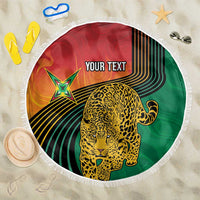 Guyana Cricket Amazon Warriors Personalized Beach Blanket Fierce Jaguars - Wonder Print Shop