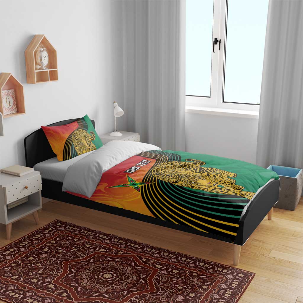 Guyana Cricket Amazon Warriors Personalized Bedding Set Fierce Jaguars - Wonder Print Shop