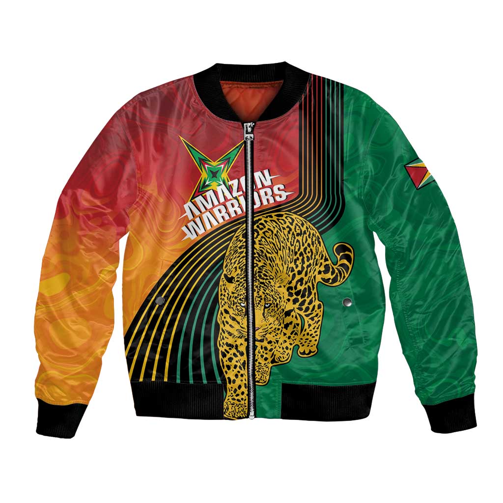 Guyana Cricket Amazon Warriors Personalized Bomber Jacket Fierce Jaguars - Wonder Print Shop