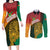Guyana Cricket Amazon Warriors Personalized Couples Matching Long Sleeve Bodycon Dress and Long Sleeve Button Shirt Fierce Jaguars - Wonder Print Shop