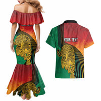 Guyana Cricket Amazon Warriors Personalized Couples Matching Mermaid Dress and Hawaiian Shirt Fierce Jaguars - Wonder Print Shop