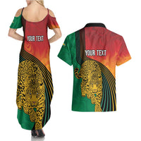 Guyana Cricket Amazon Warriors Personalized Couples Matching Summer Maxi Dress and Hawaiian Shirt Fierce Jaguars - Wonder Print Shop