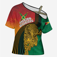 Guyana Cricket Amazon Warriors Personalized Cross Shoulder Shirt Fierce Jaguars - Wonder Print Shop
