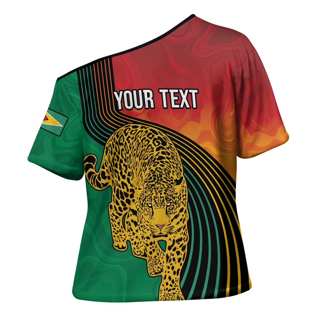 Guyana Cricket Amazon Warriors Personalized Cross Shoulder Shirt Fierce Jaguars - Wonder Print Shop