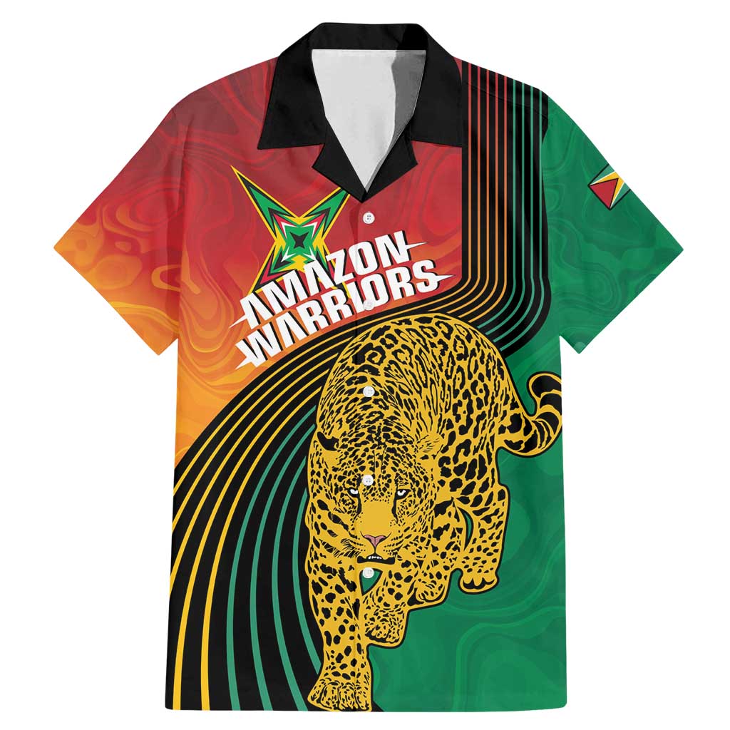 Guyana Cricket Amazon Warriors Personalized Family Matching Mermaid Dress and Hawaiian Shirt Fierce Jaguars - Wonder Print Shop