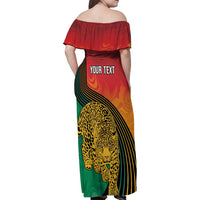Guyana Cricket Amazon Warriors Personalized Family Matching Off Shoulder Maxi Dress and Hawaiian Shirt Fierce Jaguars - Wonder Print Shop