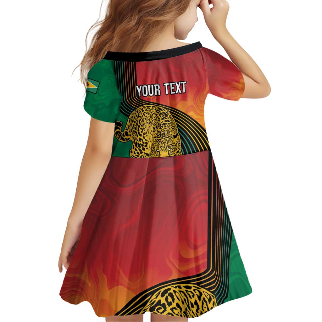 Guyana Cricket Amazon Warriors Personalized Family Matching Off Shoulder Short Dress and Hawaiian Shirt Fierce Jaguars - Wonder Print Shop