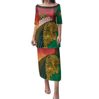 Guyana Cricket Amazon Warriors Personalized Family Matching Puletasi and Hawaiian Shirt Fierce Jaguars - Wonder Print Shop