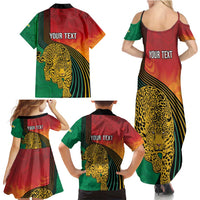 Guyana Cricket Amazon Warriors Personalized Family Matching Summer Maxi Dress and Hawaiian Shirt Fierce Jaguars - Wonder Print Shop