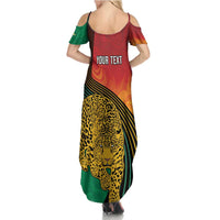 Guyana Cricket Amazon Warriors Personalized Family Matching Summer Maxi Dress and Hawaiian Shirt Fierce Jaguars - Wonder Print Shop