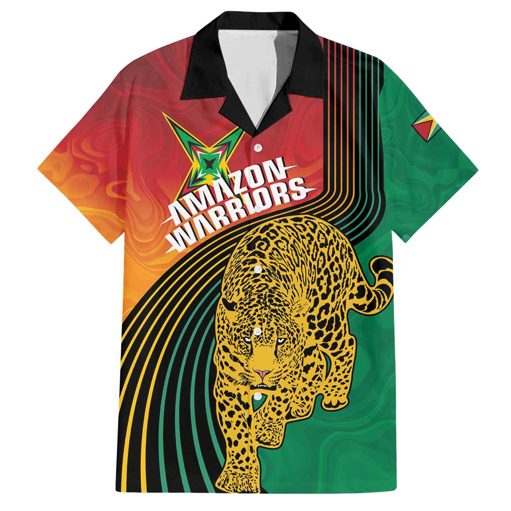 Guyana Cricket Amazon Warriors Personalized Hawaiian Shirt Fierce Jaguars - Wonder Print Shop