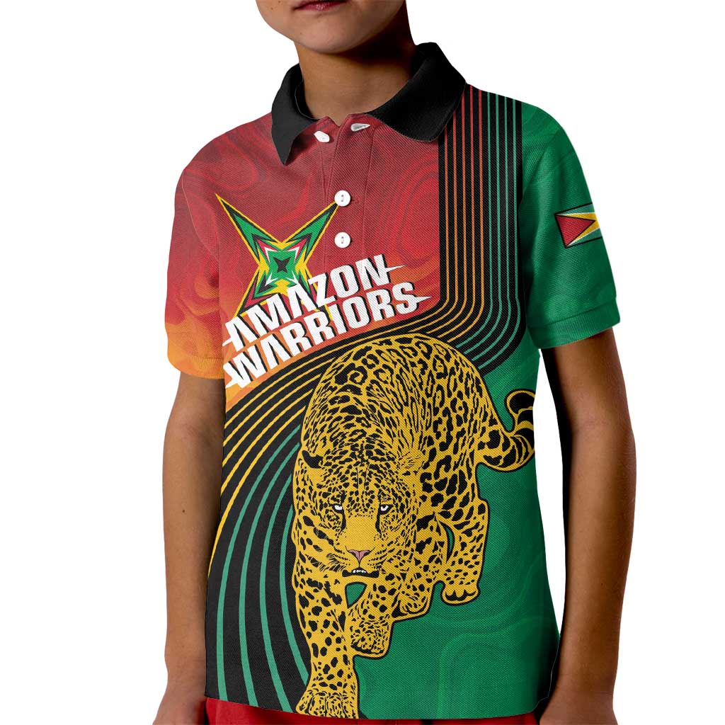 Guyana Cricket Amazon Warriors Personalized Kid Polo Shirt Fierce Jaguars - Wonder Print Shop