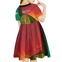 Guyana Cricket Amazon Warriors Personalized Kid Short Sleeve Dress Fierce Jaguars - Wonder Print Shop
