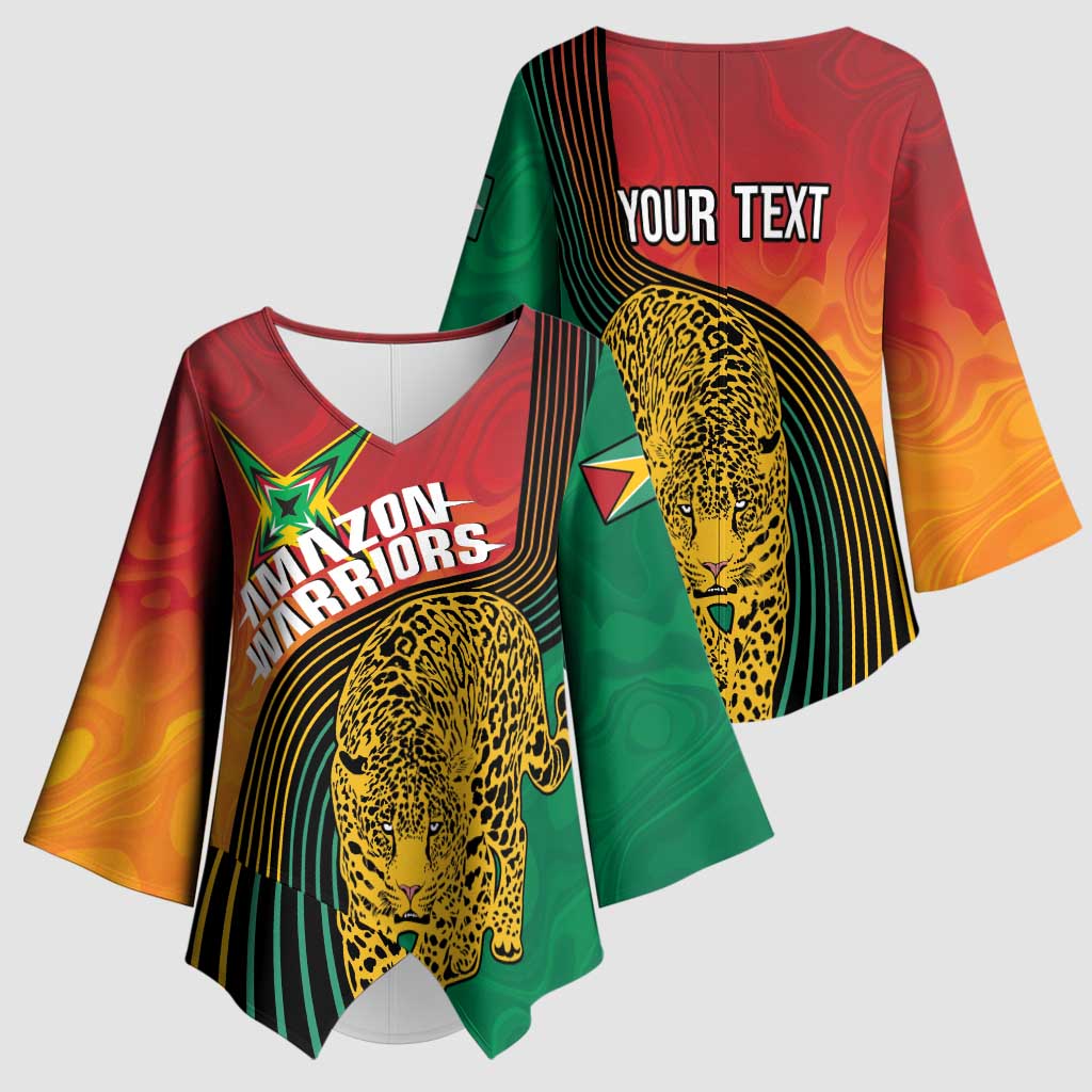 Guyana Cricket Amazon Warriors Personalized Kimono Sleeve Blouse Fierce Jaguars - Wonder Print Shop