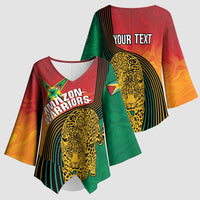 Guyana Cricket Amazon Warriors Personalized Kimono Sleeve Blouse Fierce Jaguars - Wonder Print Shop