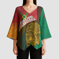 Guyana Cricket Amazon Warriors Personalized Kimono Sleeve Blouse Fierce Jaguars - Wonder Print Shop