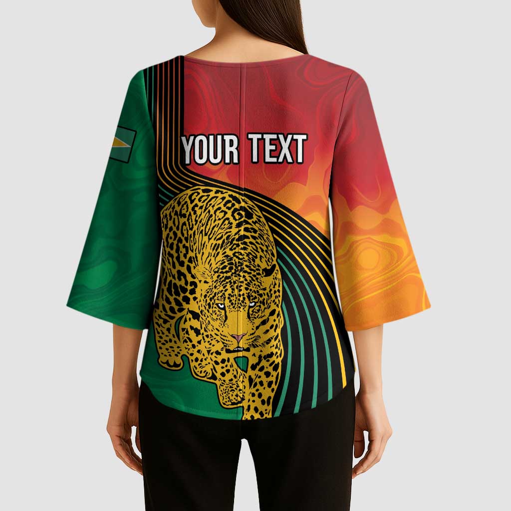 Guyana Cricket Amazon Warriors Personalized Kimono Sleeve Blouse Fierce Jaguars - Wonder Print Shop