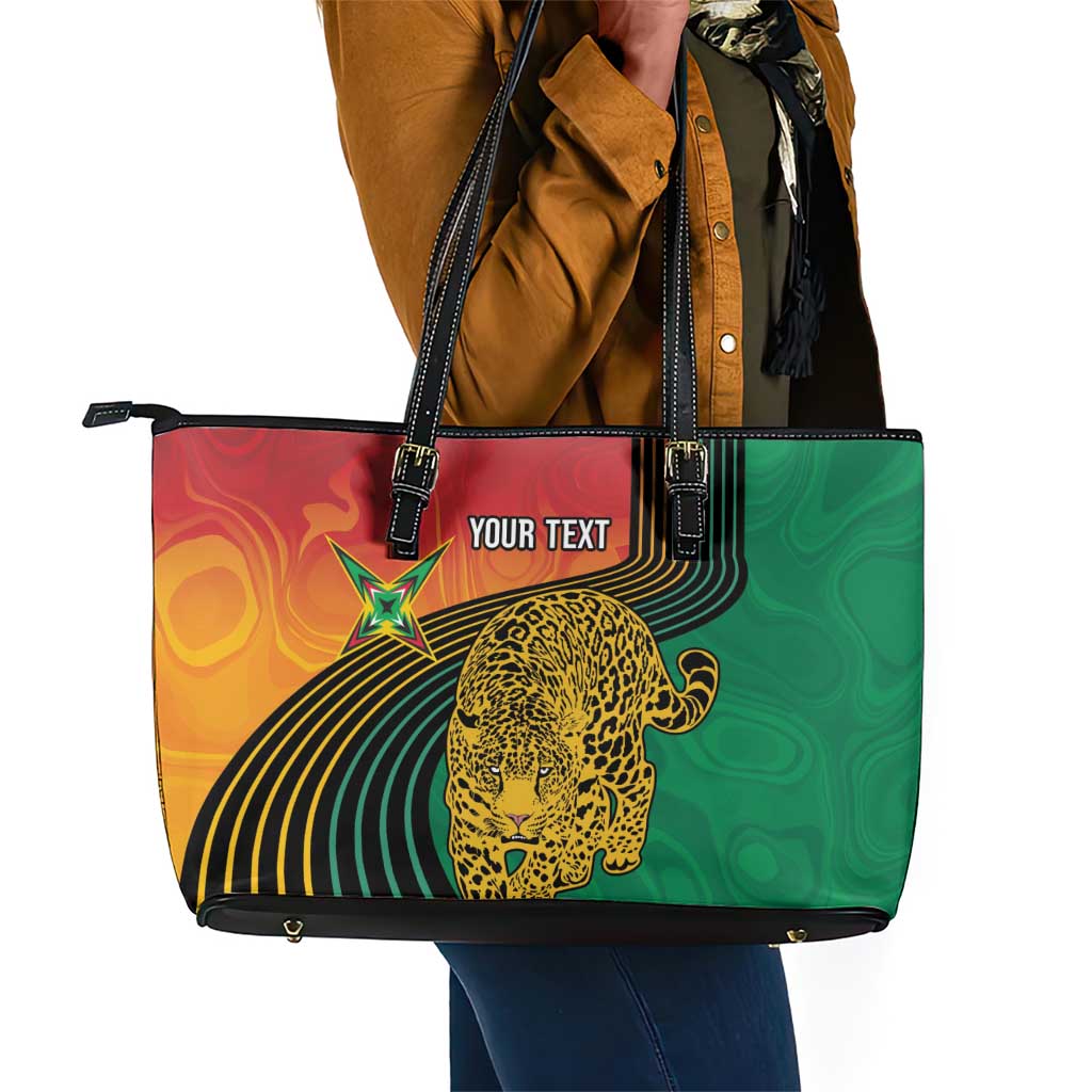 Guyana Cricket Amazon Warriors Personalized Leather Tote Bag Fierce Jaguars - Wonder Print Shop