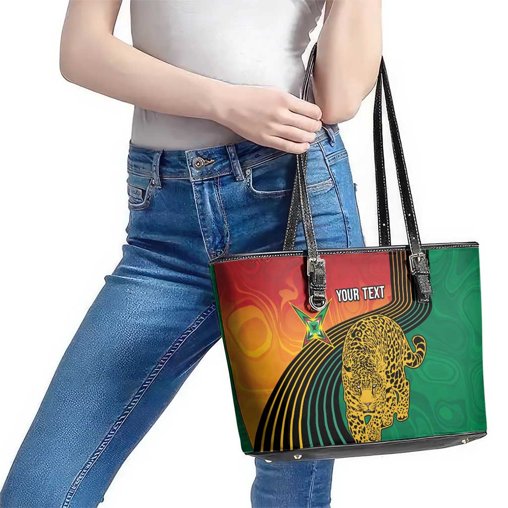 Guyana Cricket Amazon Warriors Personalized Leather Tote Bag Fierce Jaguars - Wonder Print Shop