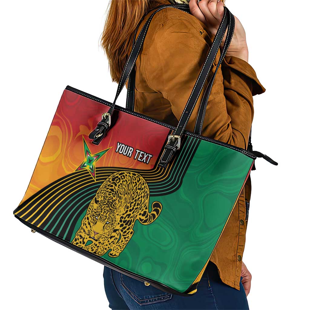 Guyana Cricket Amazon Warriors Personalized Leather Tote Bag Fierce Jaguars - Wonder Print Shop