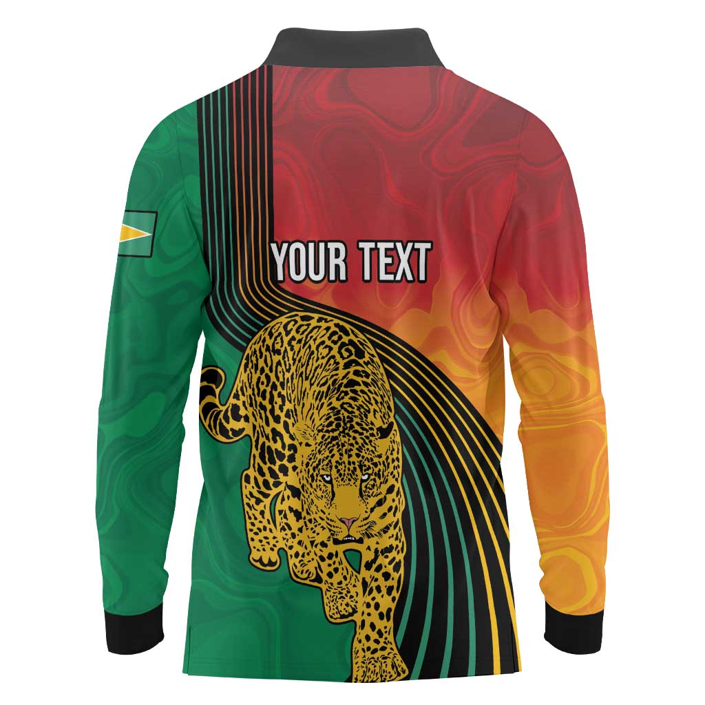 Guyana Cricket Amazon Warriors Personalized Long Sleeve Polo Shirt Fierce Jaguars - Wonder Print Shop
