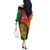 Guyana Cricket Amazon Warriors Personalized Off The Shoulder Long Sleeve Dress Fierce Jaguars - Wonder Print Shop