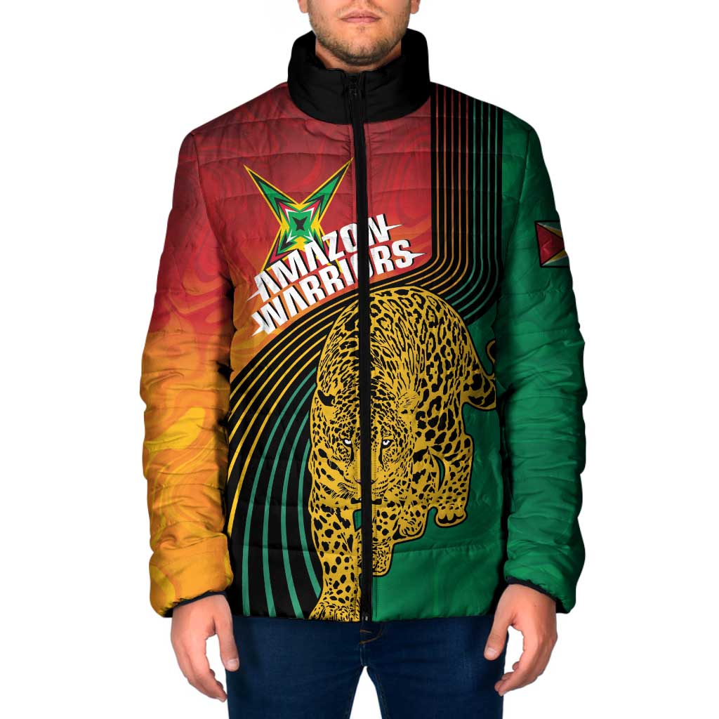 Guyana Cricket Amazon Warriors Personalized Padded Jacket Fierce Jaguars - Wonder Print Shop