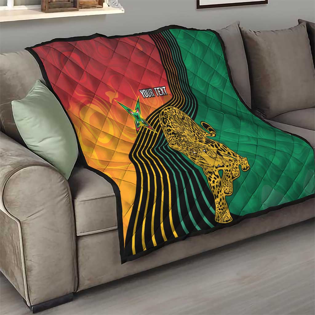 Guyana Cricket Amazon Warriors Personalized Quilt Fierce Jaguars - Wonder Print Shop
