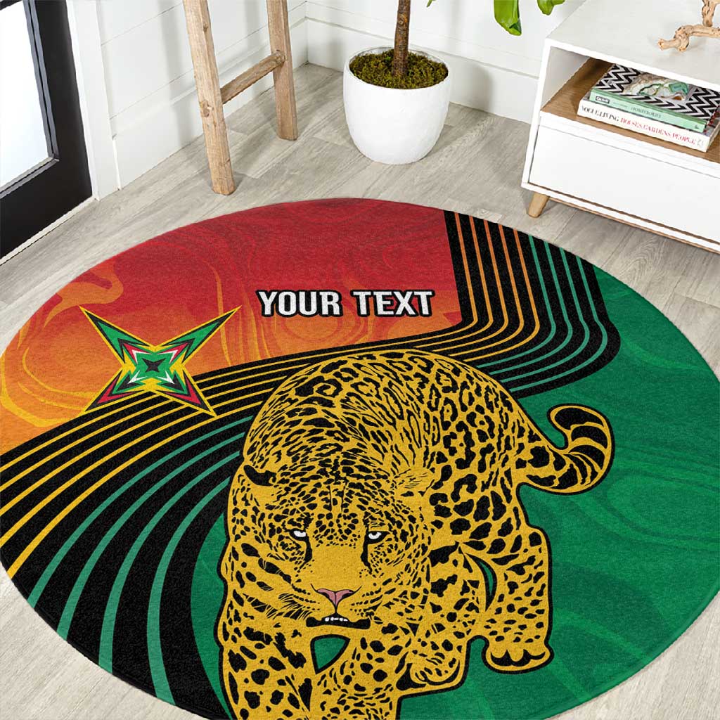 Guyana Cricket Amazon Warriors Personalized Round Carpet Fierce Jaguars - Wonder Print Shop