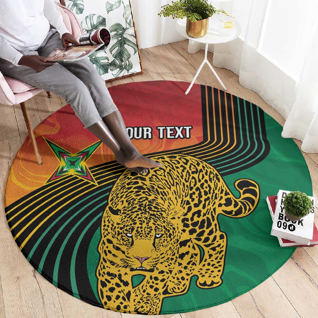 Guyana Cricket Amazon Warriors Personalized Round Carpet Fierce Jaguars - Wonder Print Shop