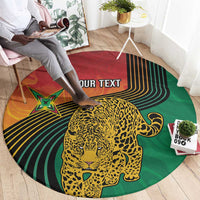 Guyana Cricket Amazon Warriors Personalized Round Carpet Fierce Jaguars - Wonder Print Shop