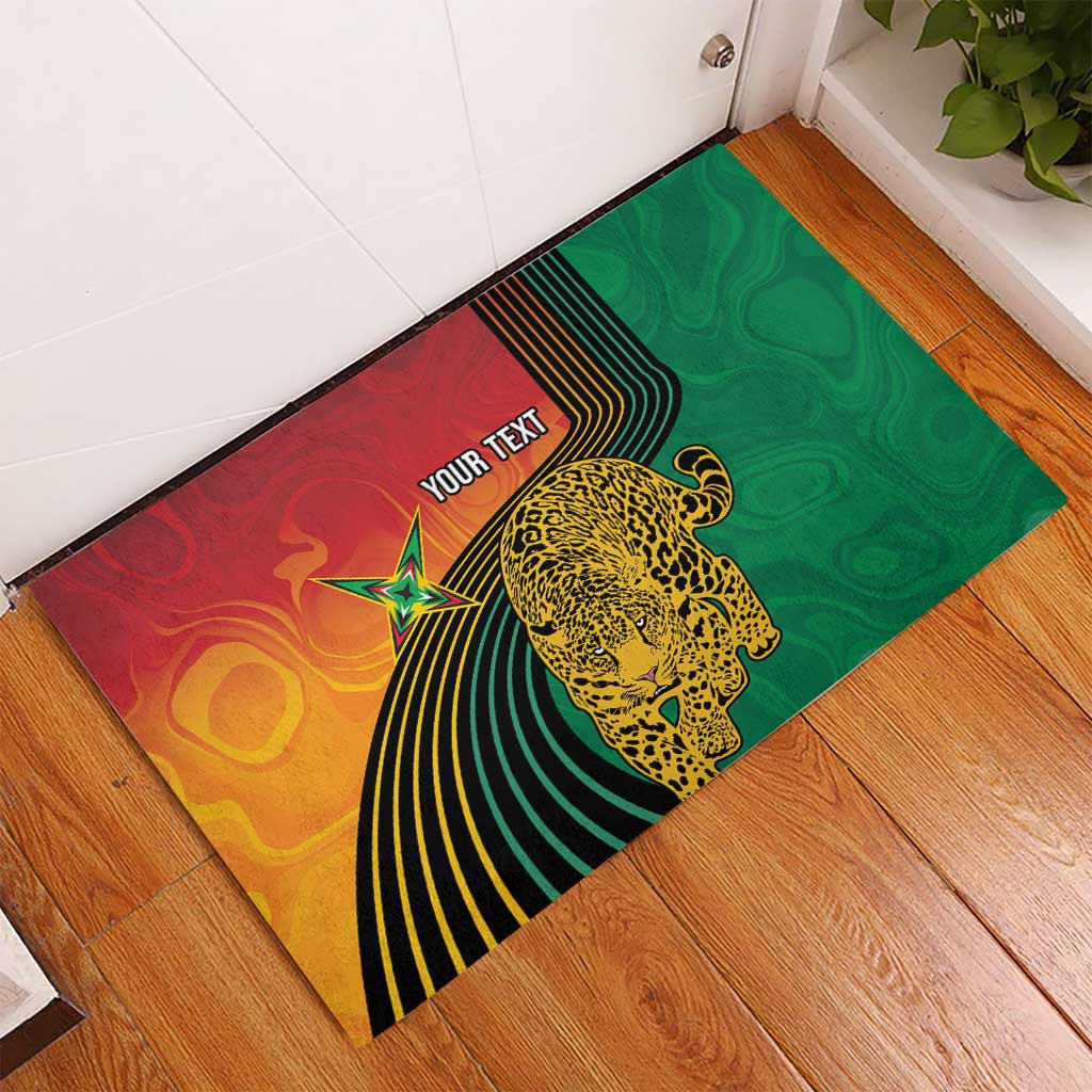 Guyana Cricket Amazon Warriors Personalized Rubber Doormat Fierce Jaguars - Wonder Print Shop