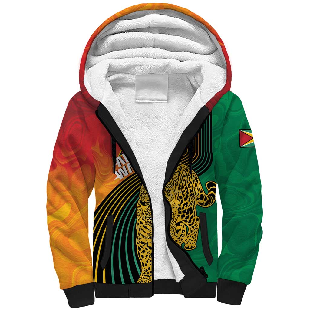 Guyana Cricket Amazon Warriors Personalized Sherpa Hoodie Fierce Jaguars - Wonder Print Shop