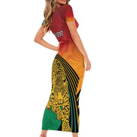 Guyana Cricket Amazon Warriors Personalized Short Sleeve Bodycon Dress Fierce Jaguars - Wonder Print Shop