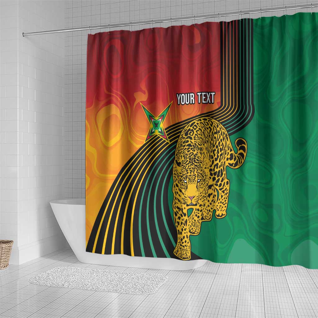Guyana Cricket Amazon Warriors Personalized Shower Curtain Fierce Jaguars - Wonder Print Shop