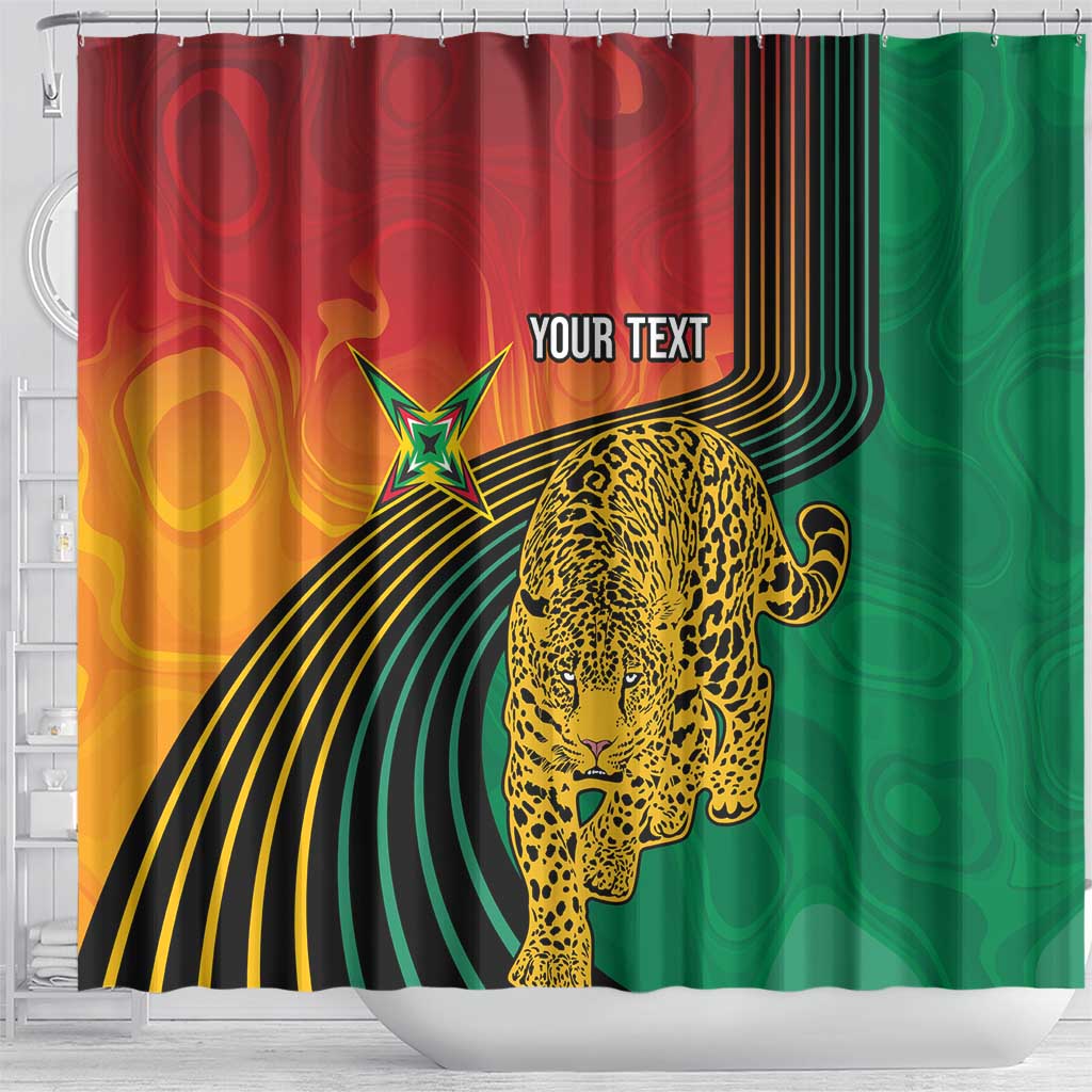 Guyana Cricket Amazon Warriors Personalized Shower Curtain Fierce Jaguars - Wonder Print Shop