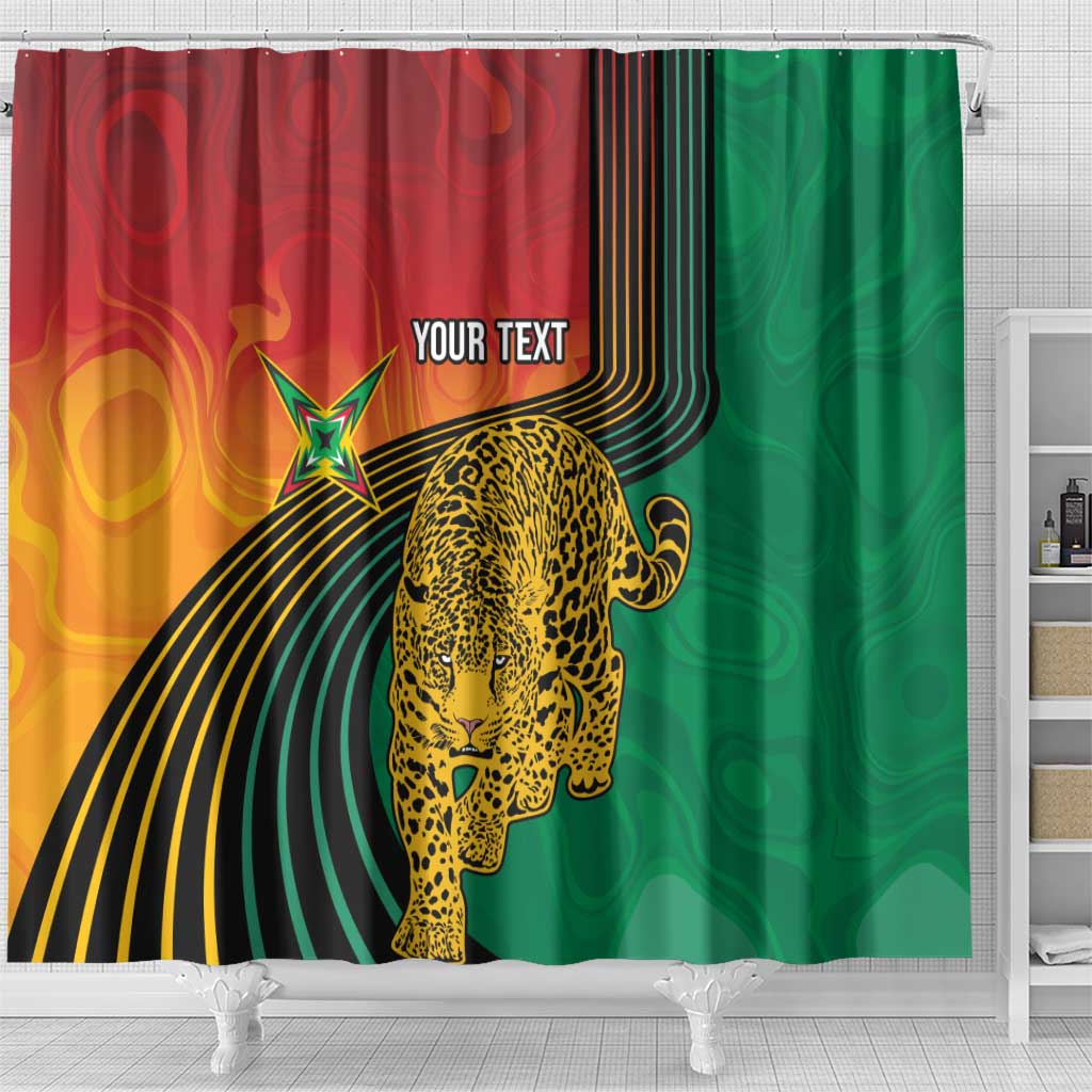 Guyana Cricket Amazon Warriors Personalized Shower Curtain Fierce Jaguars - Wonder Print Shop