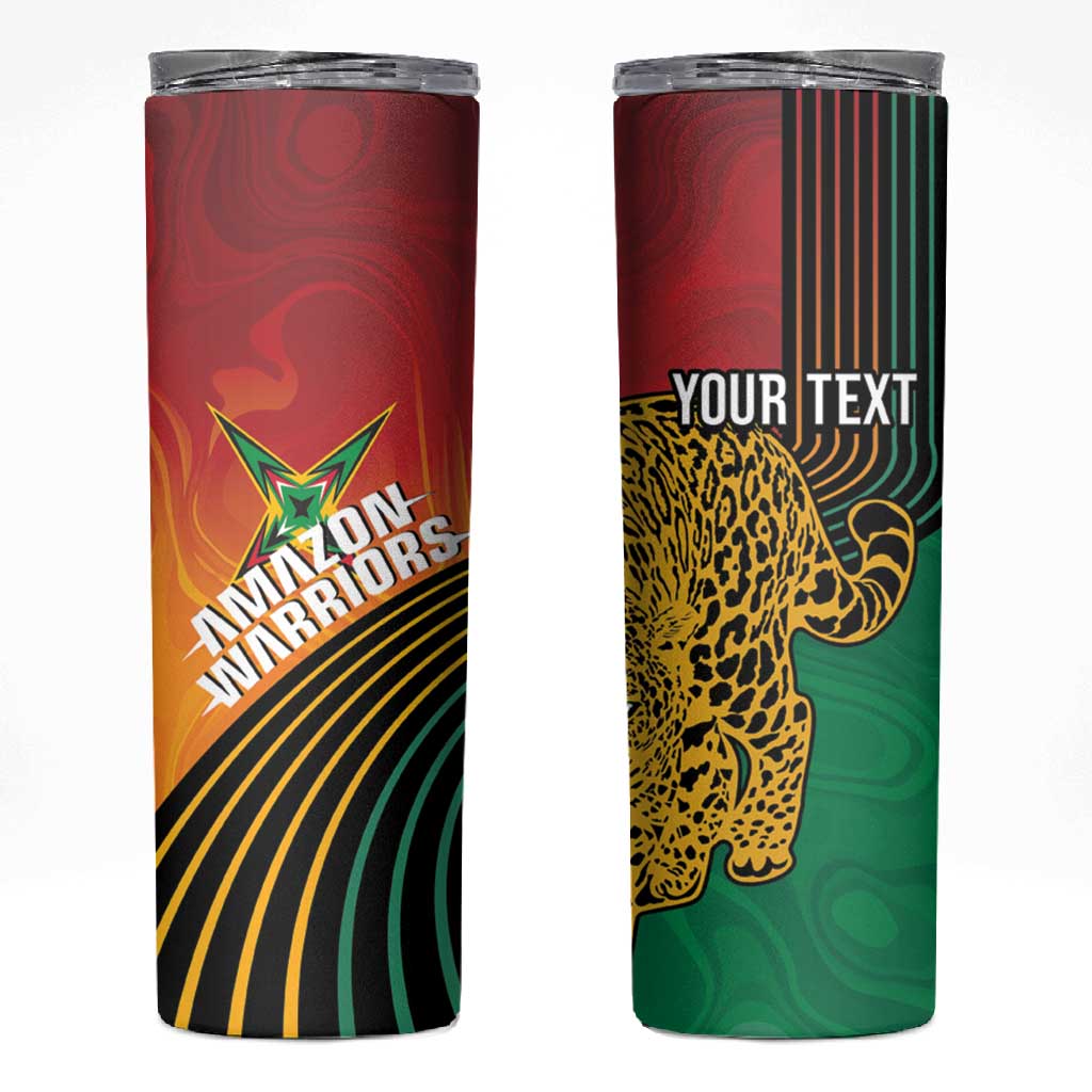 Guyana Cricket Amazon Warriors Personalized Skinny Tumbler Fierce Jaguars - Wonder Print Shop