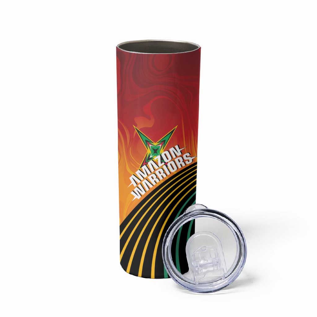 Guyana Cricket Amazon Warriors Personalized Skinny Tumbler Fierce Jaguars - Wonder Print Shop