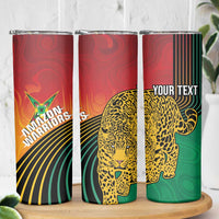 Guyana Cricket Amazon Warriors Personalized Skinny Tumbler Fierce Jaguars - Wonder Print Shop