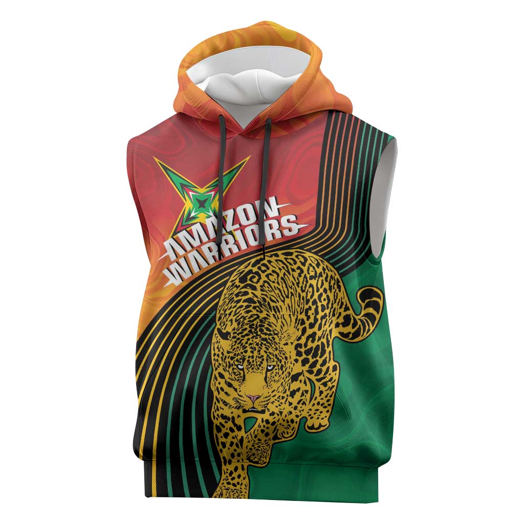 Guyana Cricket Amazon Warriors Personalized Sleeveless Hoodie Fierce Jaguars - Wonder Print Shop