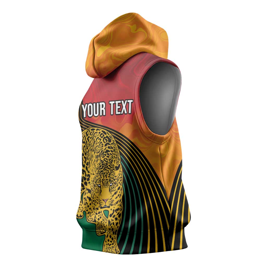 Guyana Cricket Amazon Warriors Personalized Sleeveless Hoodie Fierce Jaguars - Wonder Print Shop