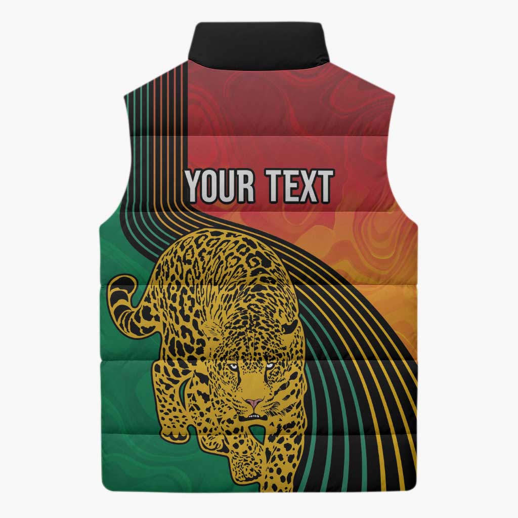 Guyana Cricket Amazon Warriors Personalized Sleeveless Puffer Jacket Fierce Jaguars - Wonder Print Shop