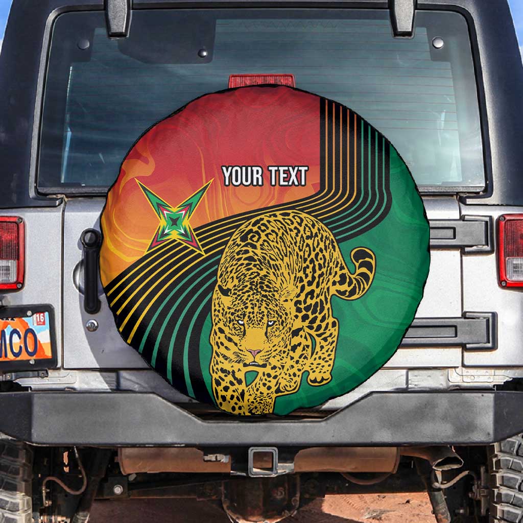 Guyana Cricket Amazon Warriors Personalized Spare Tire Cover Fierce Jaguars - Wonder Print Shop