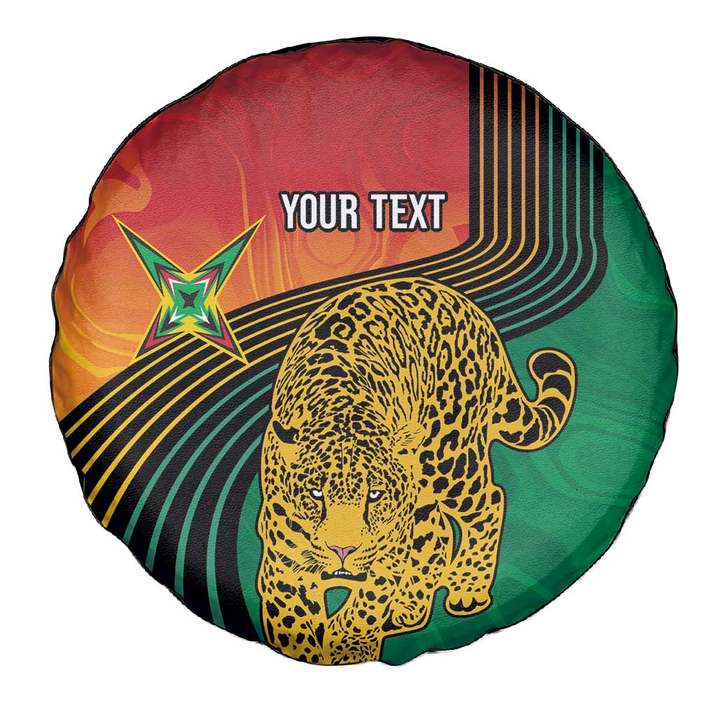 Guyana Cricket Amazon Warriors Personalized Spare Tire Cover Fierce Jaguars - Wonder Print Shop