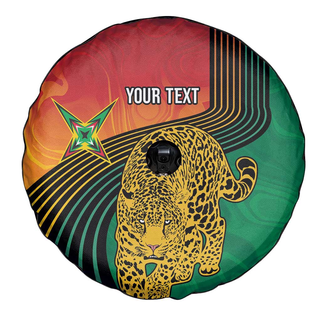 Guyana Cricket Amazon Warriors Personalized Spare Tire Cover Fierce Jaguars - Wonder Print Shop